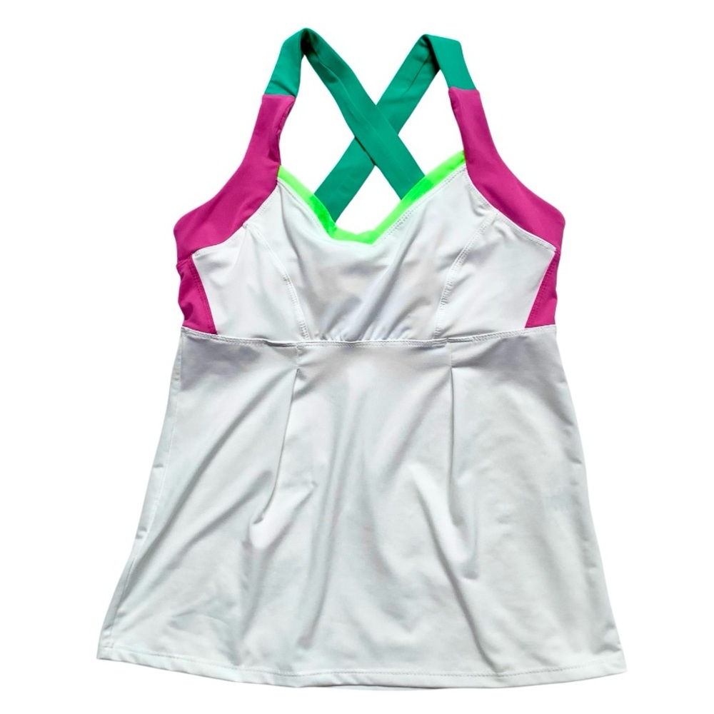 Lucky in Love White, Pink, and Green Tank Top